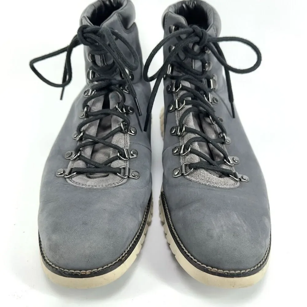 Mens Cole Haan ZeroGrand Hiker ll Lace Up Boots High Top Shoes Gray Size 11.5 M